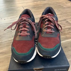 Cole Haan Grandpro Tennis Shoe, Size 9. Color Black, Green, Navy and Maroon.